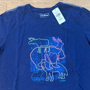 L.L. Bean Kids' Blue Animal Graphic Tee